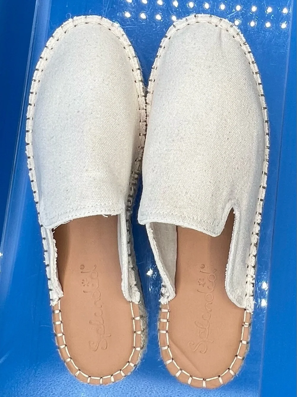 Splendid Julia Canvas Espadrille Mule, Natural,  Women’s 8.5, NWOB